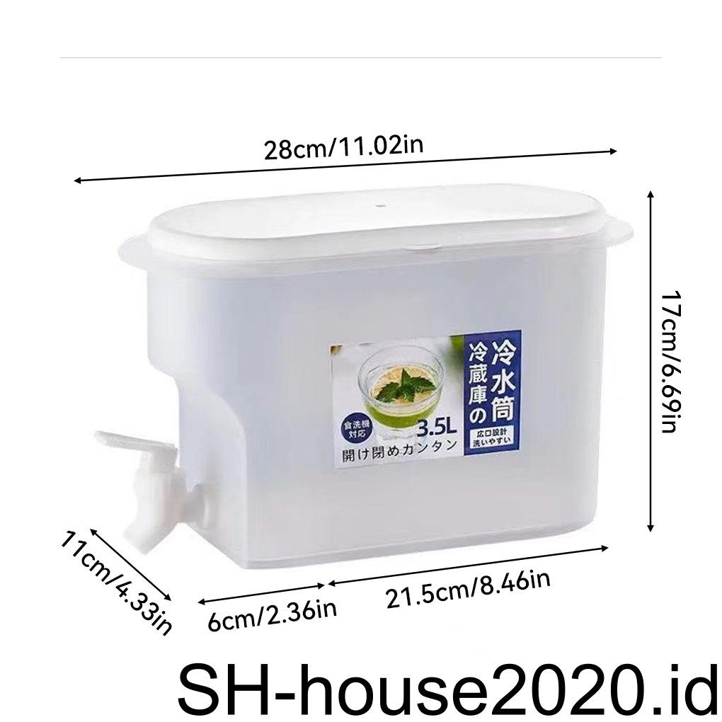 35l Freezer Water Jug Kulkas Air Dingin Botol Teh Transparan Minum Beer Kettle Dengan Tap Pot Home Bar Kitchen