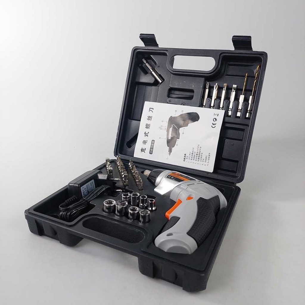 Obeng Listrik Tool Set Cordless Screwdriver 4.8V 52 in 1 200RPM