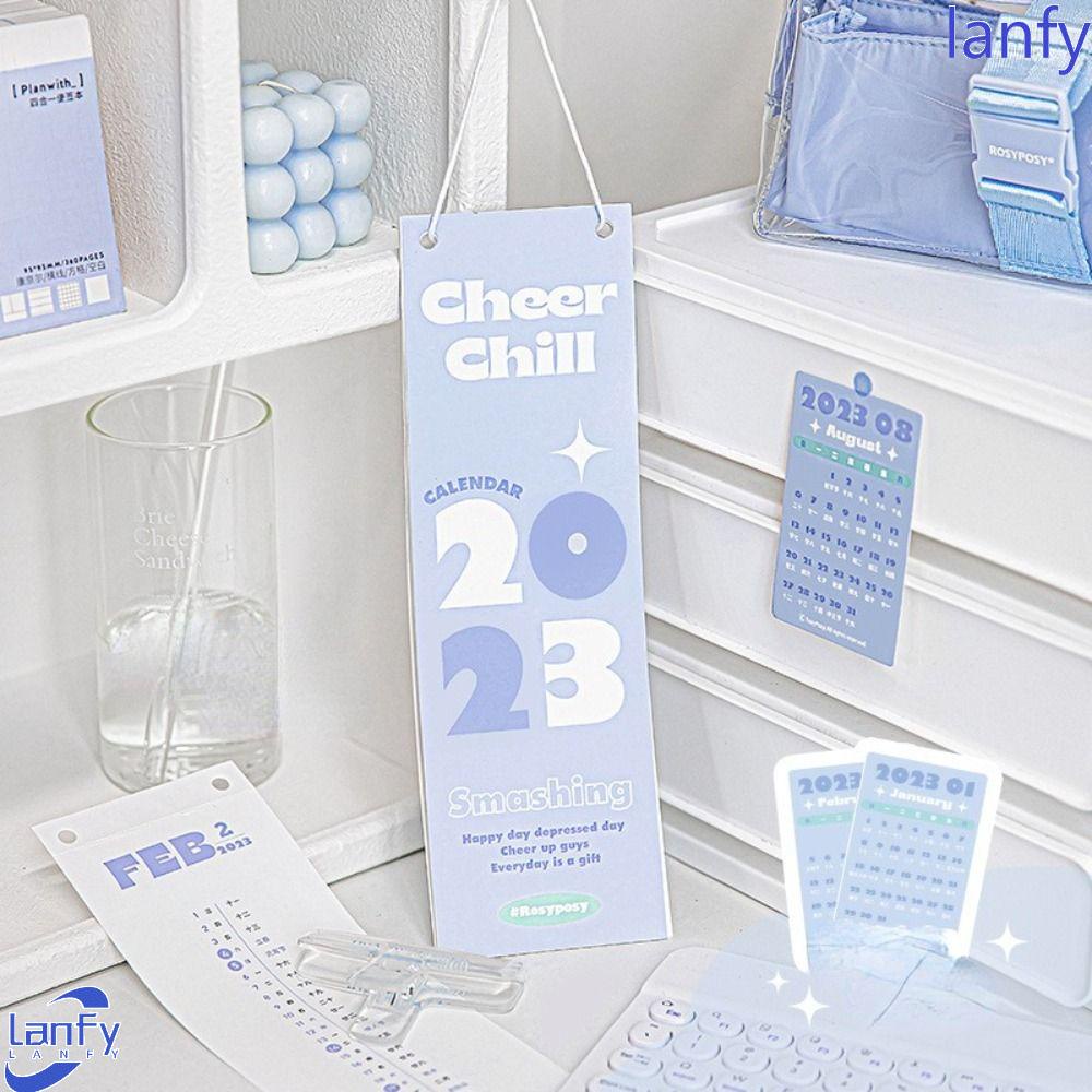 Lanfy 2023kalender Siswa Rumah Kantor Halaman Bulanan Turn Good Luck Jadwal Planner