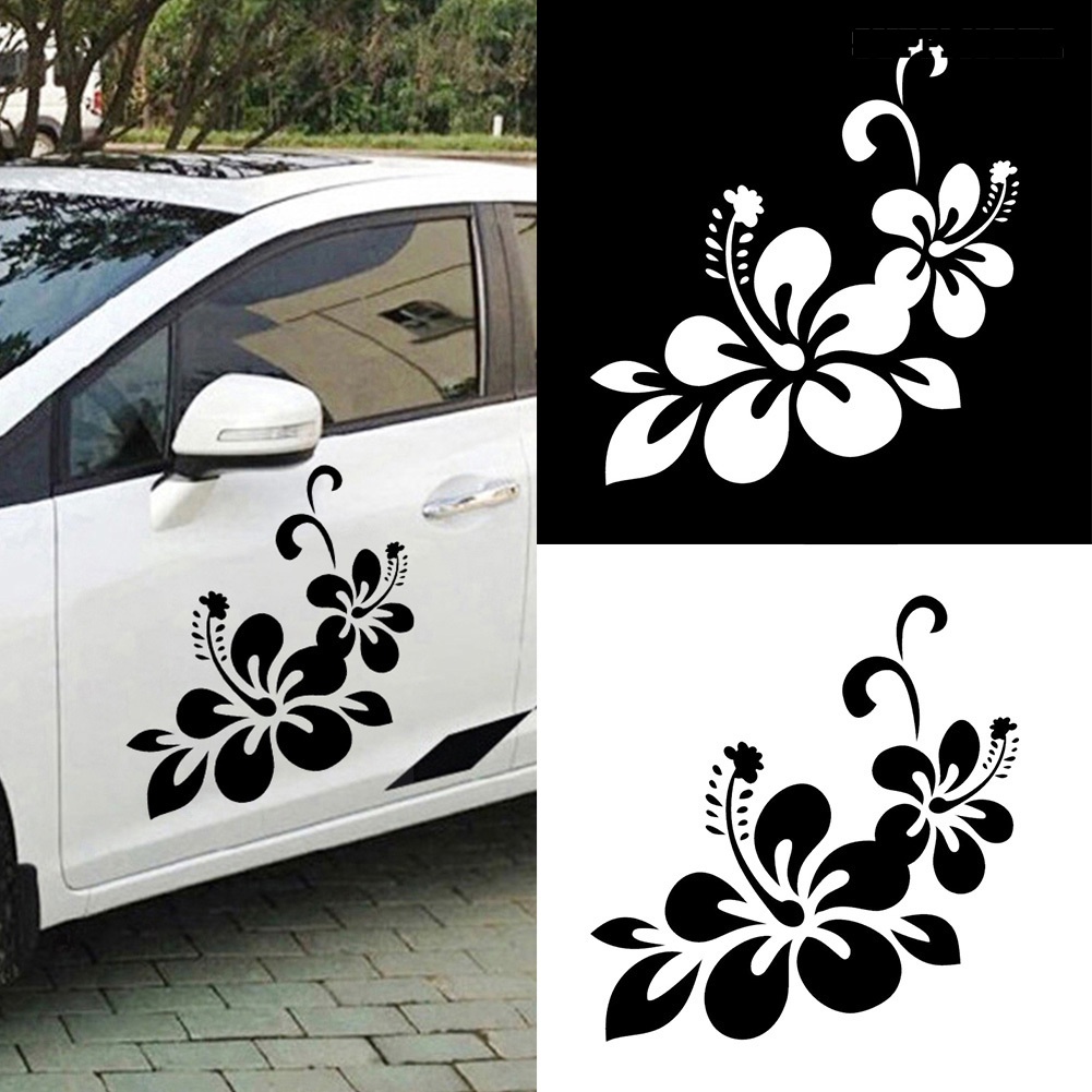 [SM]Flower Floral Auto Decal Sticker Perekat Diri Dekorasi Jendela Body Mobil