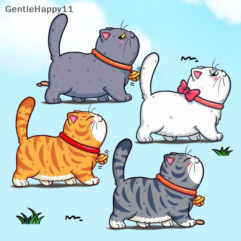 Gentlehappy 5Pcs /Set Climbing Cats Stiker Mobil Styling Hewan Lucu Tahan Air Stiker id