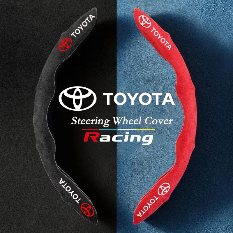 Cover Setir Mobil Toyota Bahan Kulit Suede Untuk VIos Yaris Corolla Cross Veloz Wish Revo CHR Avanza Fortuner Rush Innova raize Rav4 GR Gazoo Racing GR Aksesoris Olahraga