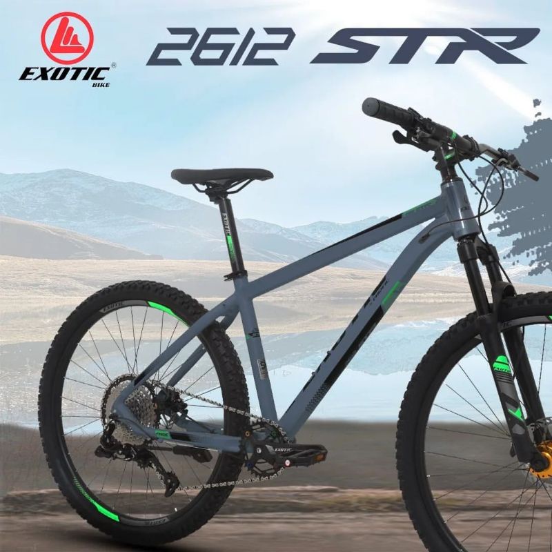 Sepeda gunung atau MTB 27.5 Inc Alloy Exotic 2612 STR by.pasifik 1x11 Speed Rem Oli hidrolik