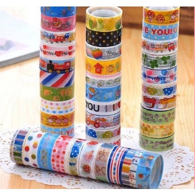 

ISOLASI KADO MOTIF LUCU/ LAKBAN MINI ANAK HIASAN SCRAPE BOOK