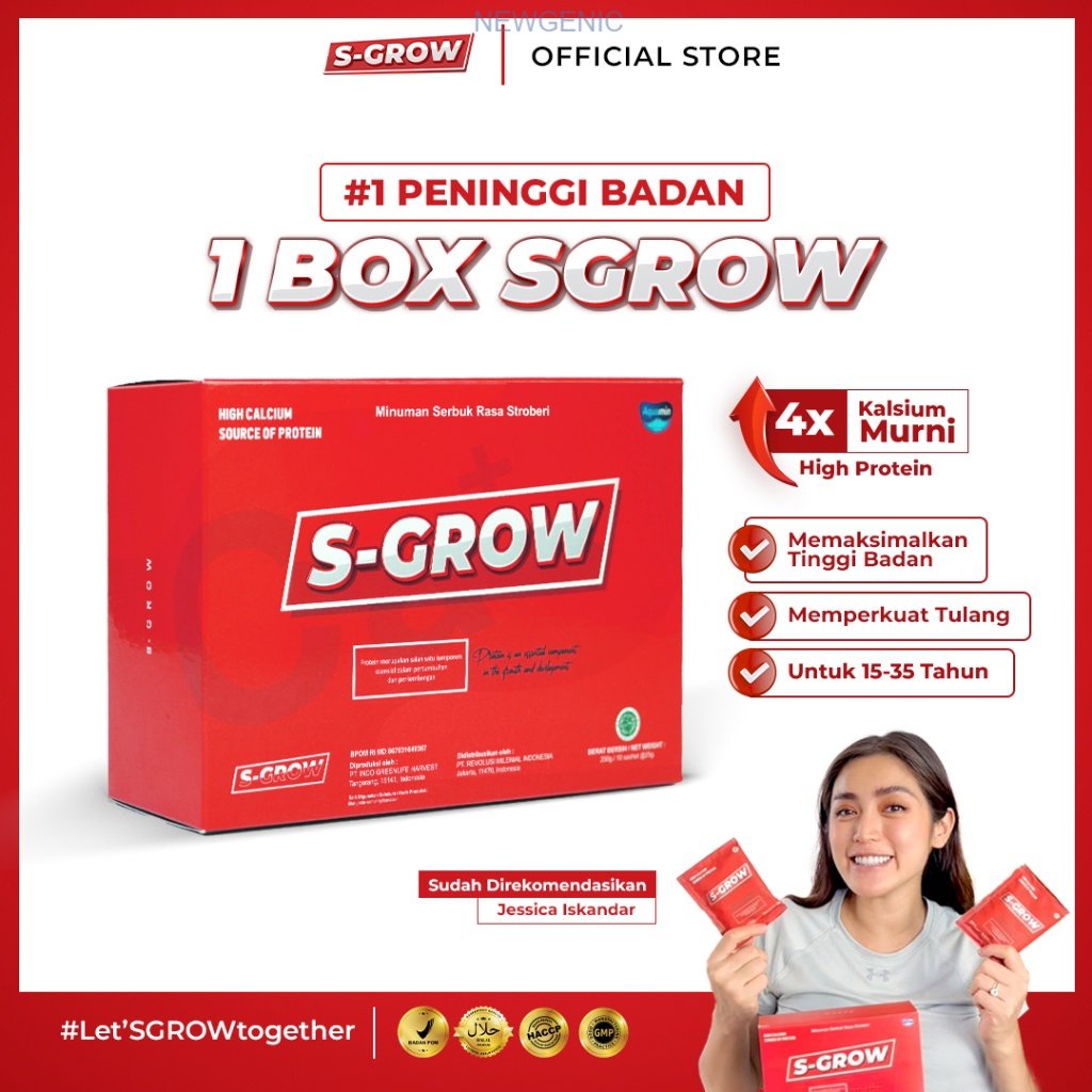 S-GROW Peninggi Badan Terbaik Untuk Remaja dan Dewasa