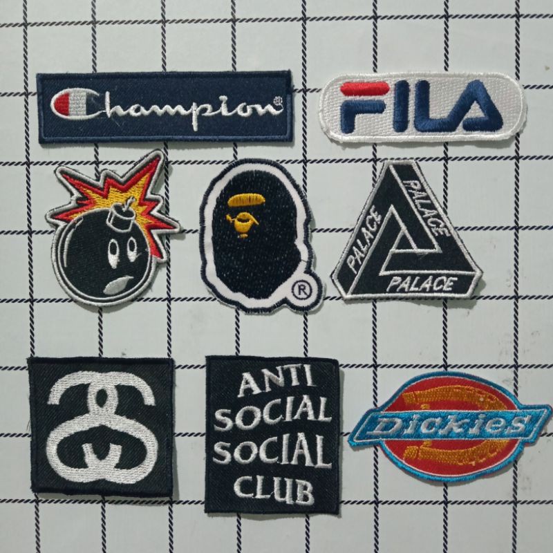 Bordir [MIN ORDER 3PCS] Patch Bordir Logo Brand murah/Emblem Bordir Brand murah/Logo Bordir Brand mu