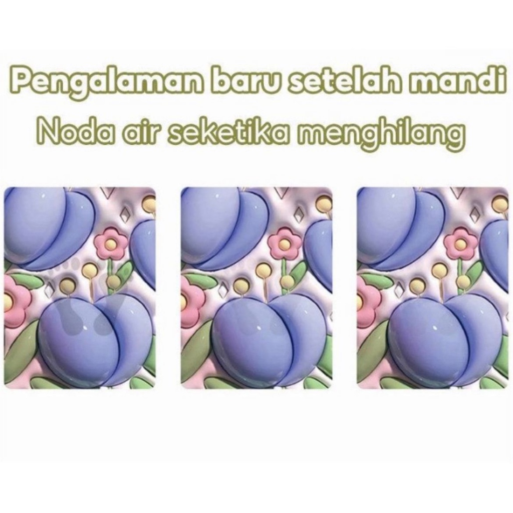 Kingsbakeware Keset Kaki 3D Diatomite Kotak Oval - c - Keset Kaki Dapur Anti Bau - Keset Kaki Toilet Anti Bakteri