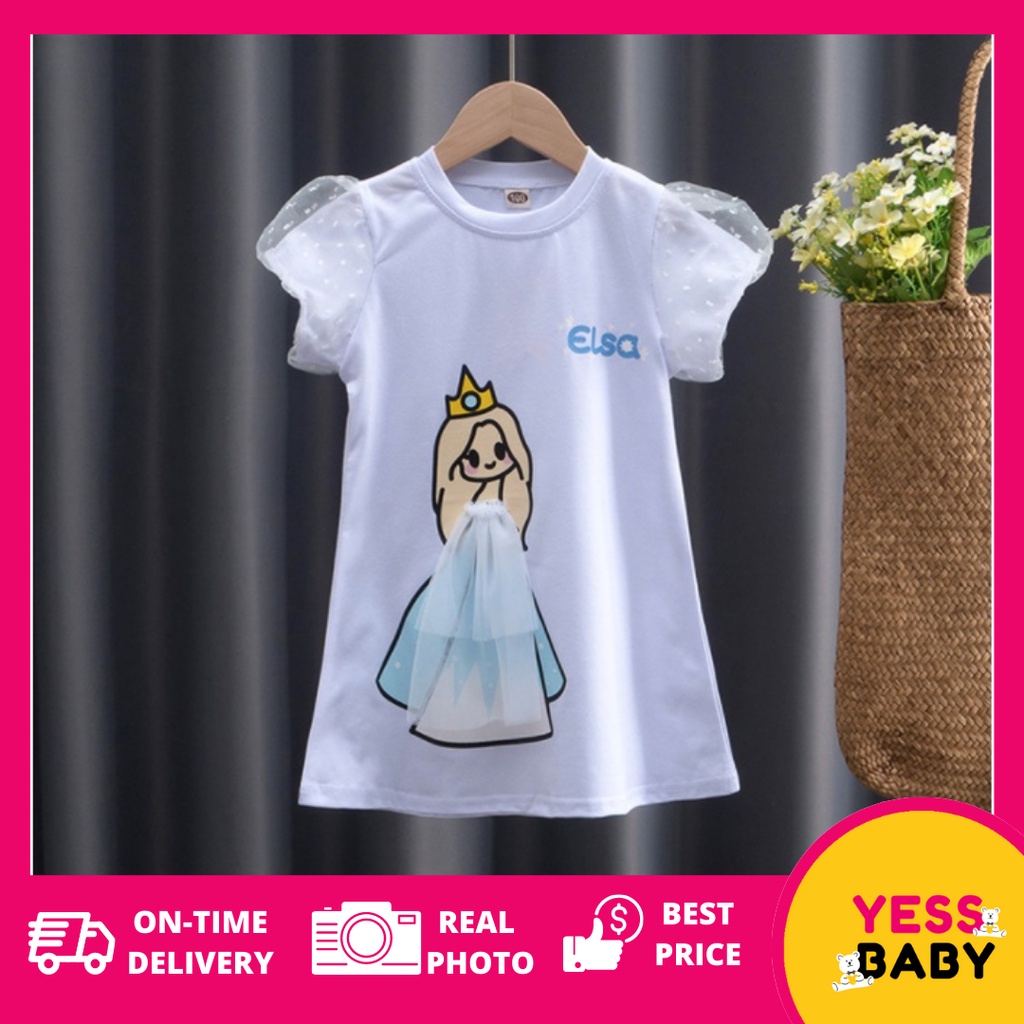 YESSBABY PRINCESS PUFF EBV Baju Dress Anak Perempuan Import