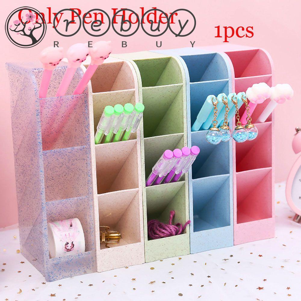 REBUY Rebuy Pen Holder Kapasitas Besar High Quality Aksesoris Meja Organizer Kotak Penyimpanan Makeup Alat Tulis Kantor Sekolah