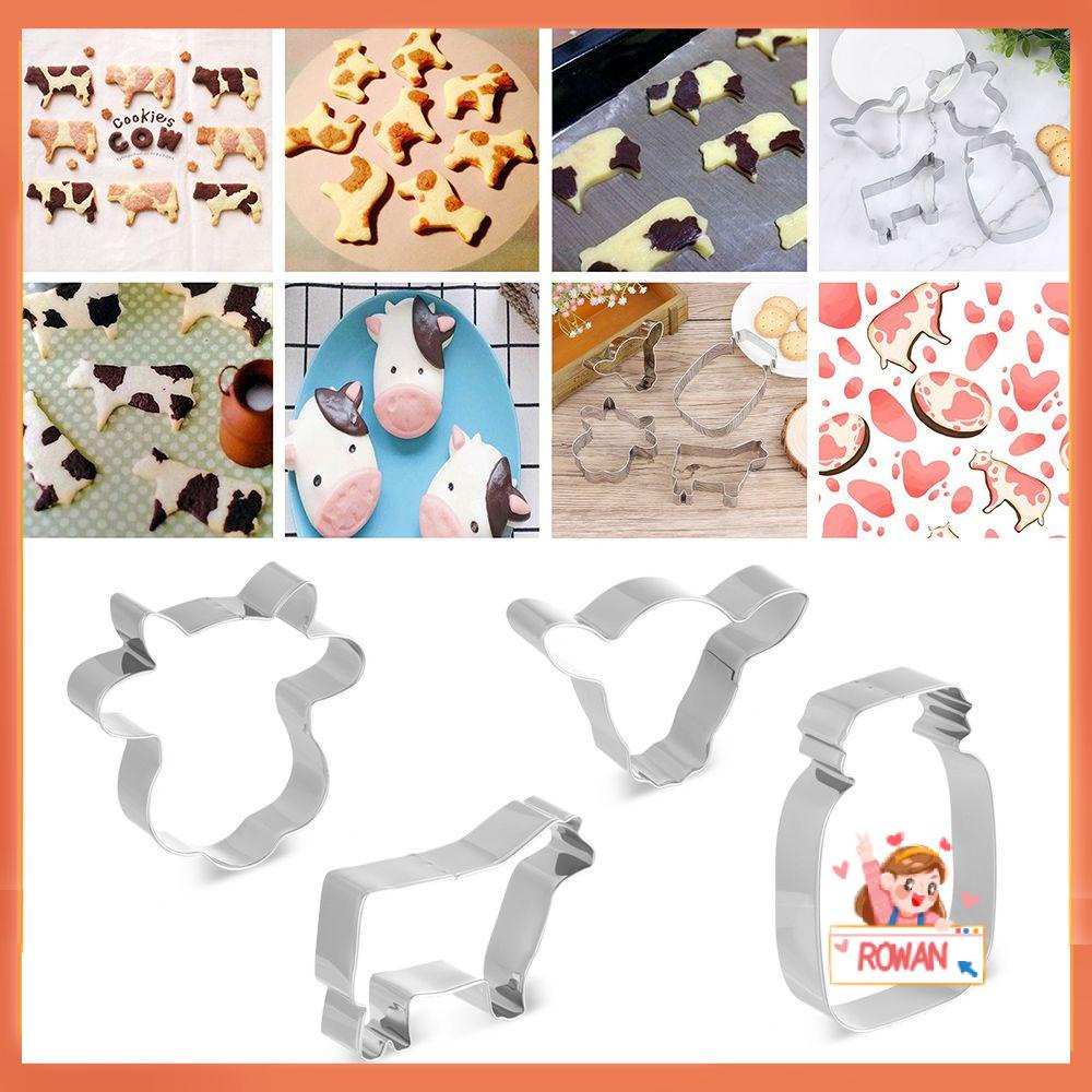 R-FLOWER Cow Cookie Cutter Set DIY Cow Face Farmhouse Baking Cow Head Shaped