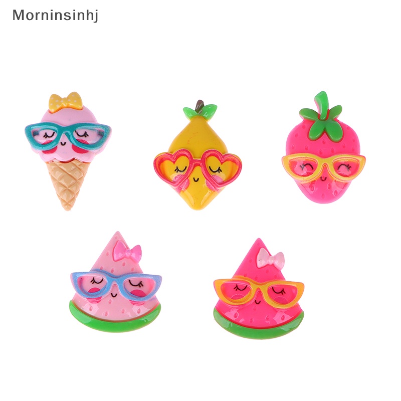 Mornin 10 Pcs Resin Mini Buah Alpukat Strawberry Lemon Semangka Seri Datar Kembali Scrapbooking DIY Perhiasan Craft Dekorasi Aksesoris id