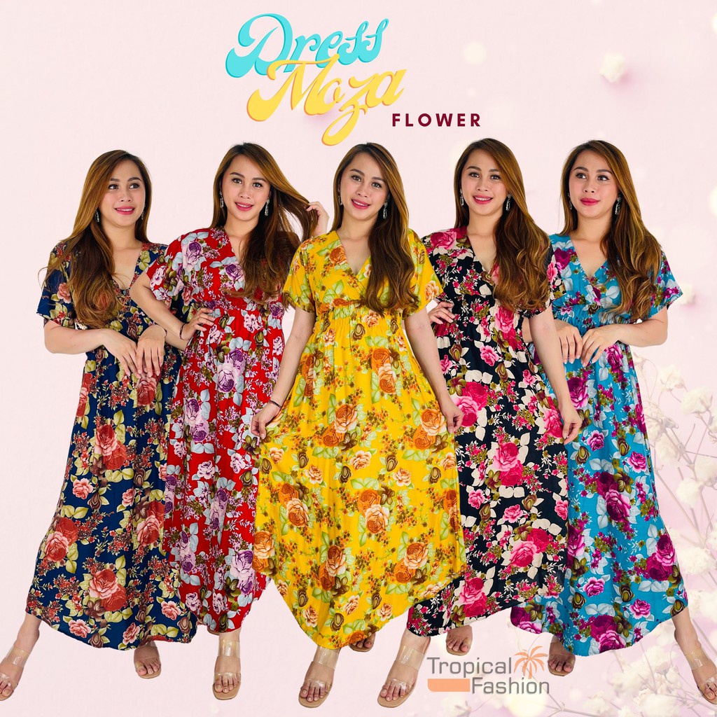 Dress Moza Bali Bahan Rayon Premium Untuk Remaja Dan Dewasa Termurah Kekinian