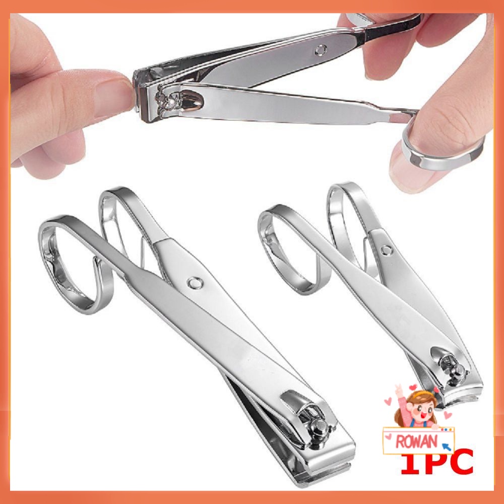 R-FLOWER Nail Clipper Cutter Portable Manicure Untuk Pemangkas Kuku Jari Kaki
