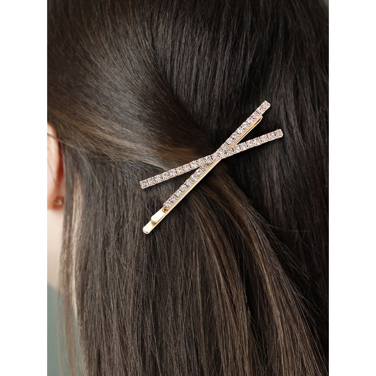 Berbentuk Kristal Rambut Pin Logam Lucu Shiny Hair Clip Berlian Imitasi Bobby Pin Sparkly Barrette Untuk Wanita Perempuan Styling Aksesoris