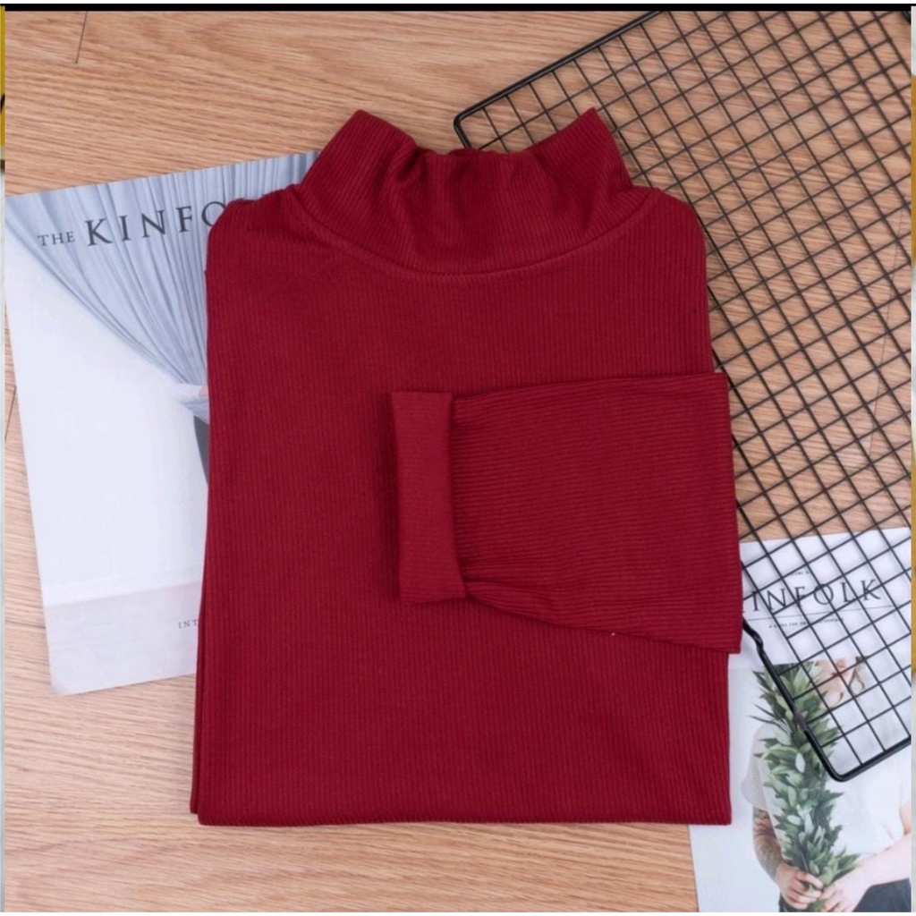 Promo Kaos Wanita Turtle Neck Atasan Wanita turtle neck Aatasan Wanita Murah