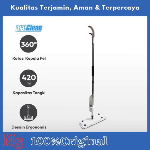 Ace - Proclean Alat Pel Spray - Putih/Abu-Abu Mop Spray, Pelan Semprot, Alat Kebersihan, Pel Pembers