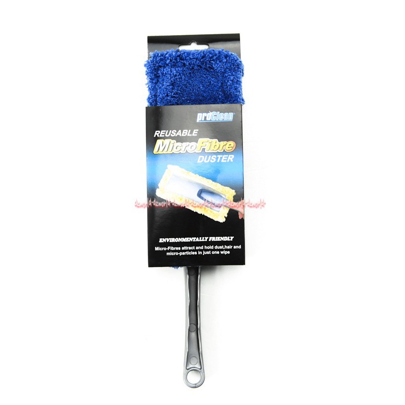 Proclean Reusable Microfibre Duster Blue Pro Clean Pembersih Debu Dengan Kain Microfiber Yang Lembut Warna  Biru Proclin Komoceng Kain Bisa Di Lepas Cuci