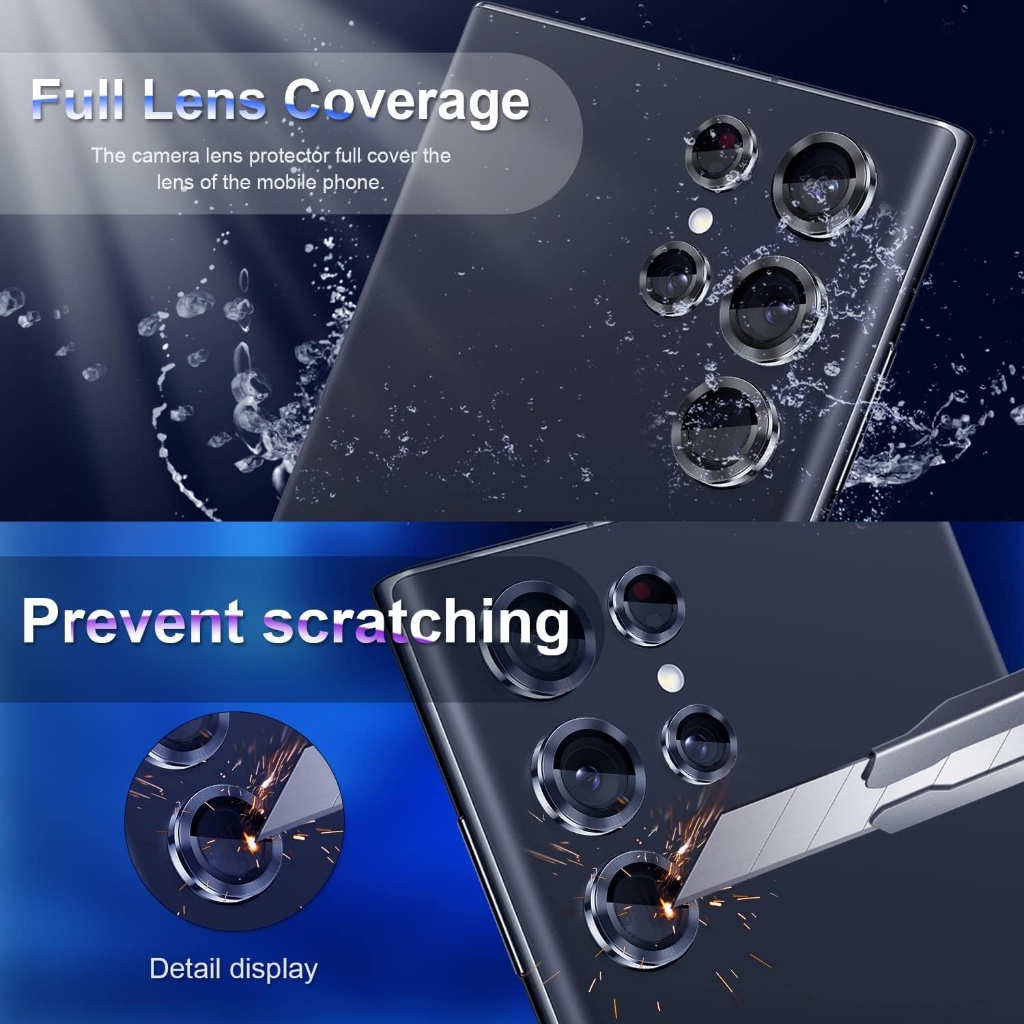 Ring Lensa Camera Protector For Samsung S23 Ultra S23+ Plus S23 - S22 Ultra Tempered Glass Pelindung Kamera