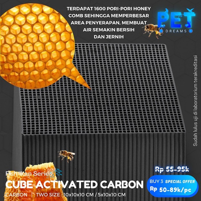 KARBON AKTIF AQUARIUM /CUBE FILTER CARBON ACTIVE AQUARIUM /SMALL &amp; BIG