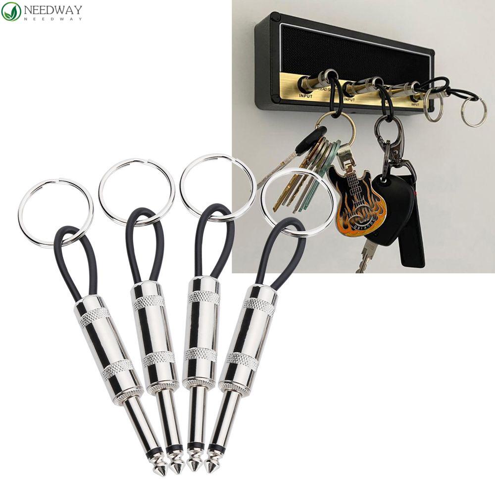 NEEDWAY Key Storage Portable Stainless Steel Rantai Penyimpanan Kunci Gantungan Kunci Artefak Logam Gitar Key Holder