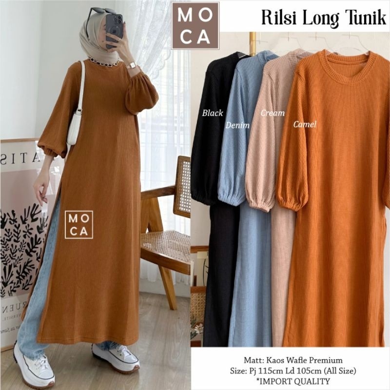 RILSI TUNIK ORI MOCA | Ld105 Kaos Wafle Premiun