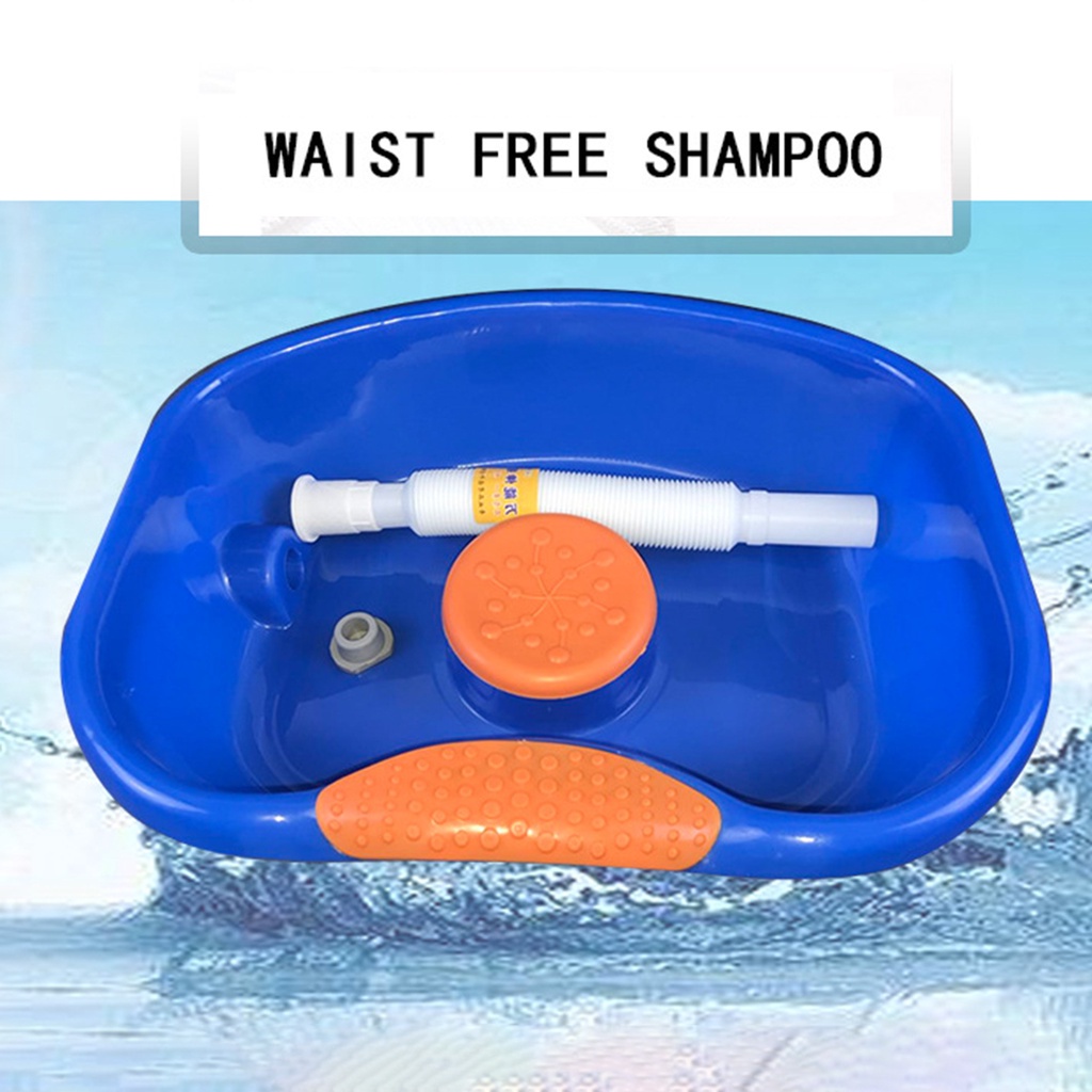 Baskom Tempat Cuci Rambut Portable Sampo Untuk Samping Tempat Tidur untuk Orang Tua Lansia, Orang Sakit, Anak Bayi