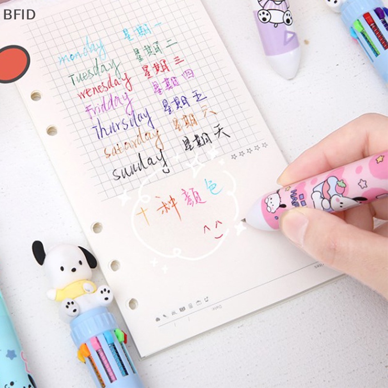 [BFID] Bolpoin Kartun Kuromi Hello Kitty Cinnamoroll 10warna Alat Tulis Siswa Sekolah Serut Wrirte Mark Pen [ID]