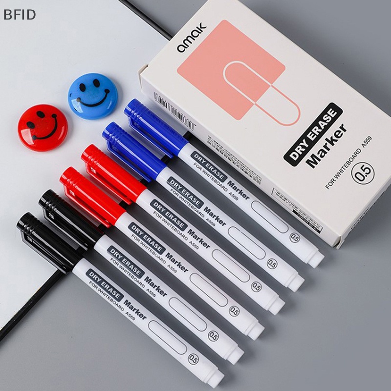 [BFID] Pena Papan Tulis Dapat Dihapus Sangat Tipis 0.5MM dry erasing pen office examination waterproof marker pen [ID]