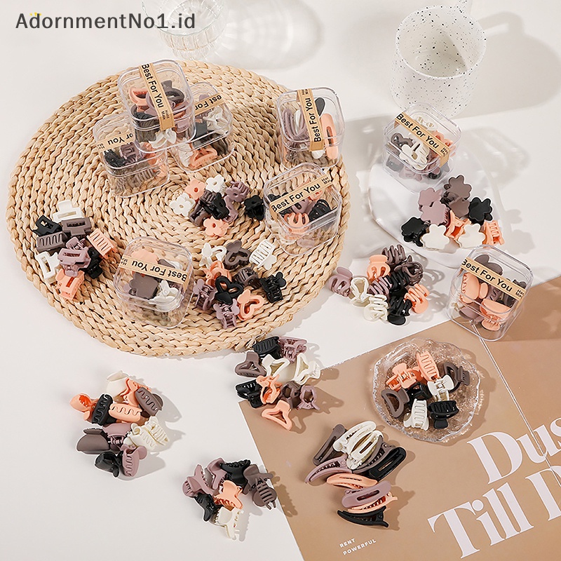 [AdornmentNo1] 1set Fashion Morandi Frosted cakar rambut kecil untuk wanita Mini jepit rambut klip gadis kreatif Hairclip lucu jepit rambut hiasan kepala