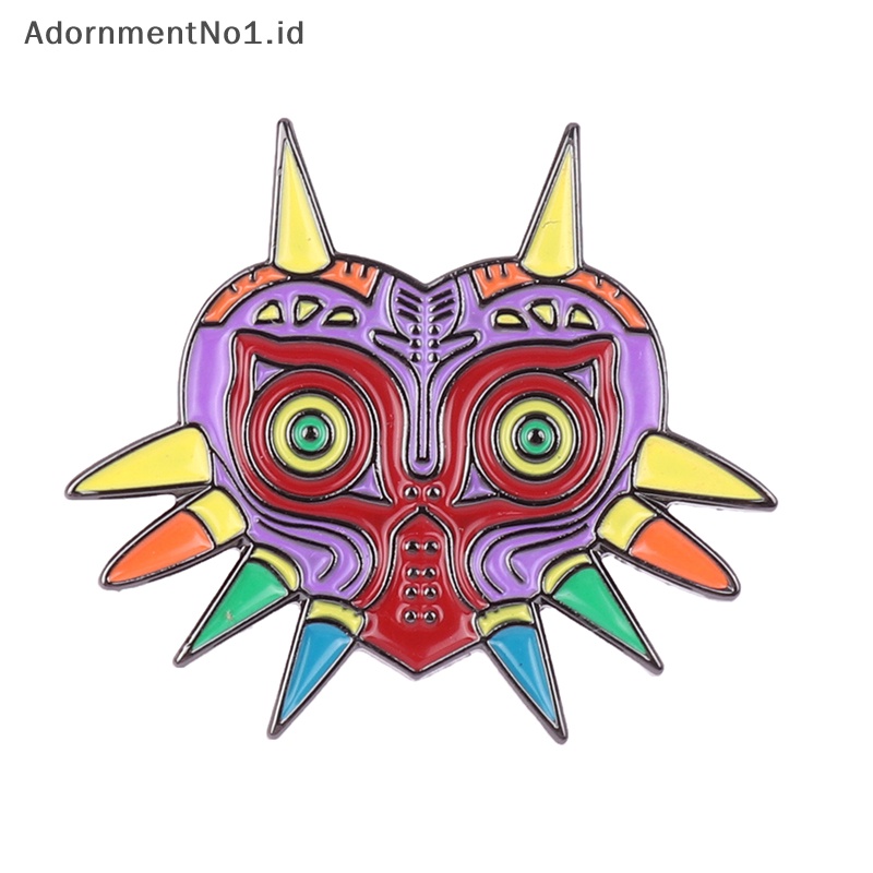 [AdornmentNo1] The Legends of Zelda bros majora 's topeng permainan logam Enamel Lapel pin Anime Cosplay aksesoris perhiasan hadiah ulang tahun anak
