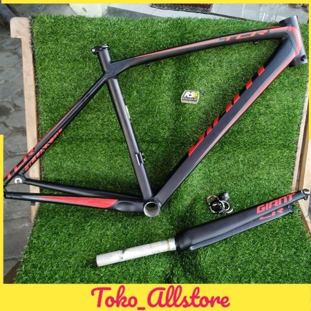 Frame Fork sepeda roadbike Giant TCR Aluxx SL Size M black red