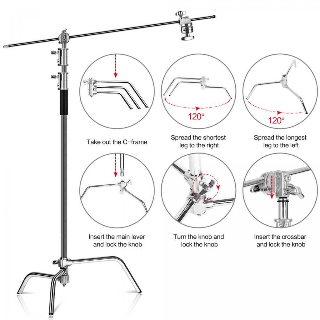 Century Stand C Studio Video Photography Lighting Boom Arm Grip Head