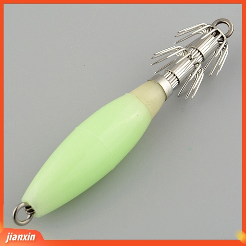 (in Stock) 1pc 9.5cm Luminous Glow in Dark Squid Cuttlefish Hook Umpan Keras Memancing Umpan