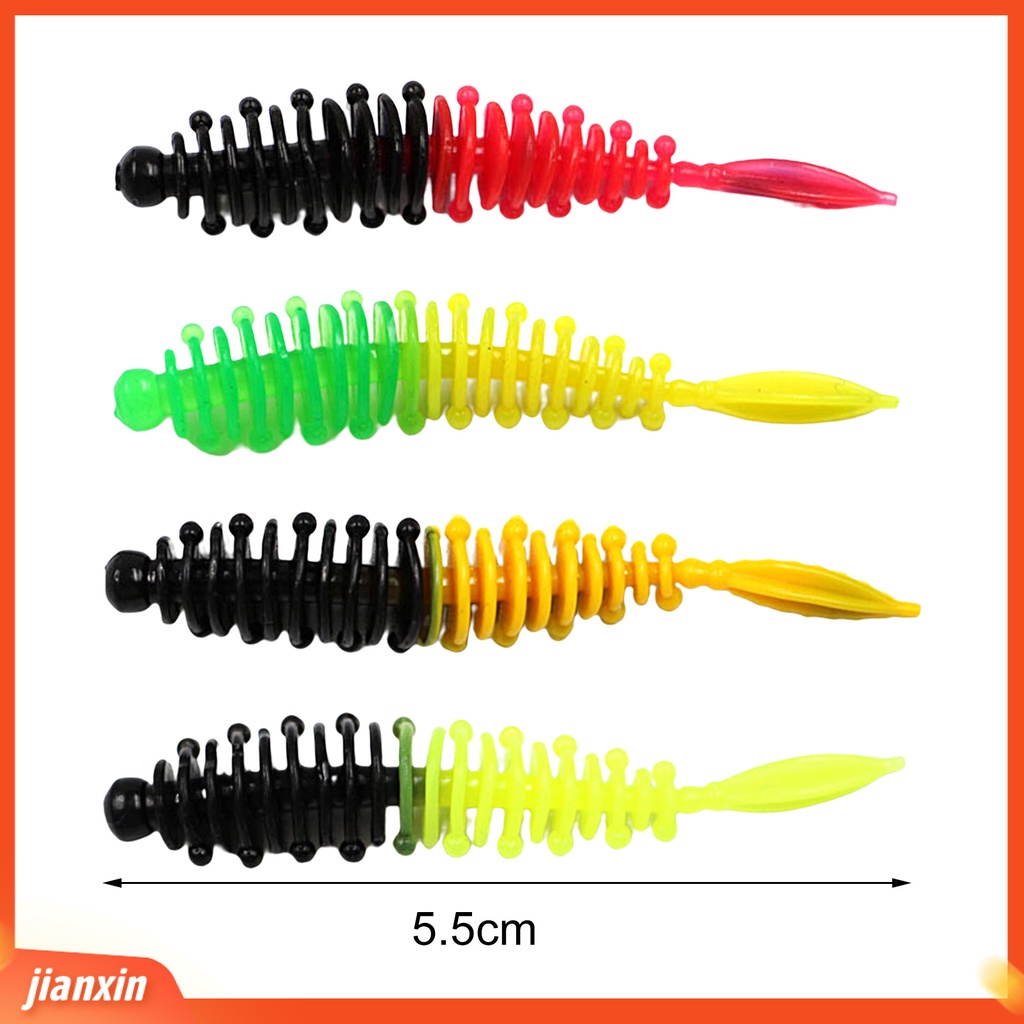 (In Stock) 8Pcs/Set 5.5cm /1.3g Umpan Pancing Simulasi Warna Terang Fleksibel Hidup Reusable Fish Attraction Universal Lembut PVC Trout Memancing Buatan Cacing Swimbait Alat Pancing