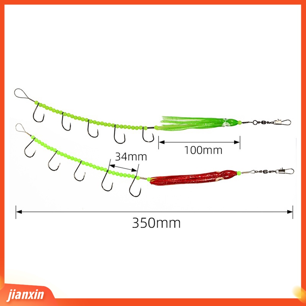 (In Stock) Gurita Bermanfaat Kait Gurita Simulasi Mudah Dipasang Alat Memancing Kail Pancing String Tahan Lama Untuk Penggemar Memancing
