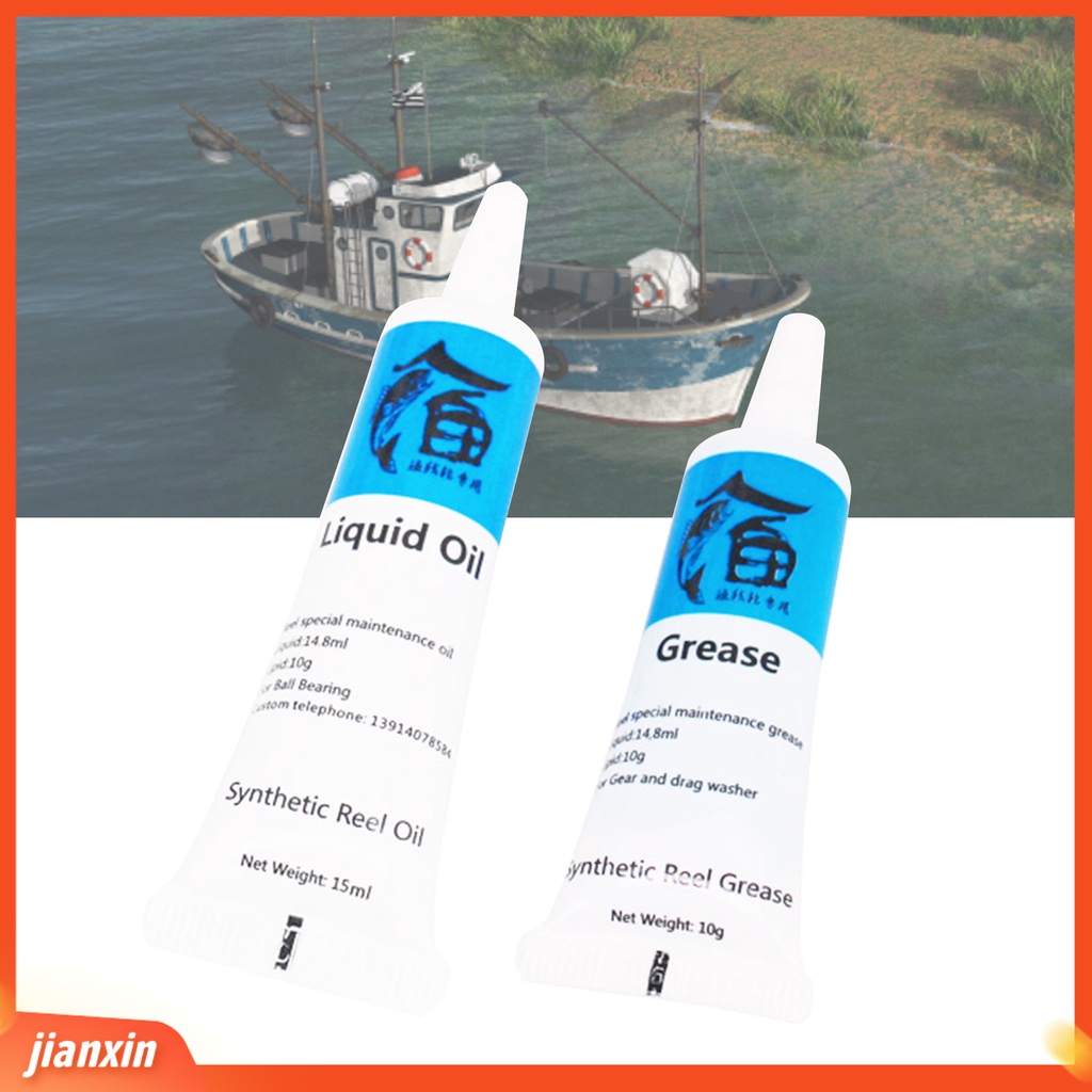 (In Stock) 1set DEUKIO Reel Oil Grease Halus Ringan Portable Proses Drip Fish Reel Minyak Gemuk Untuk Memancing