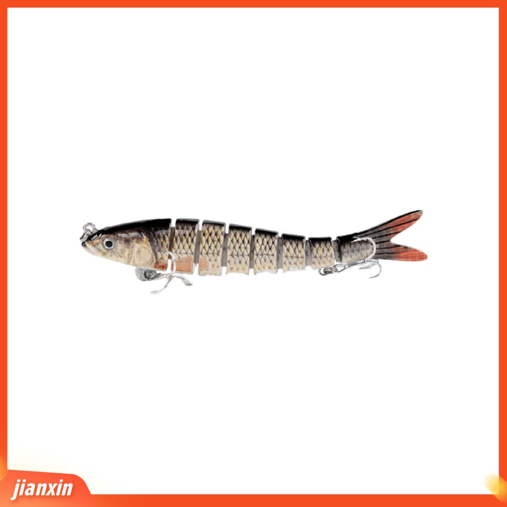 (In Stock) 14cm 27g Ekor Runcing Buatan Multi Jointed 8segments Fishing Lure Dengan Pengait