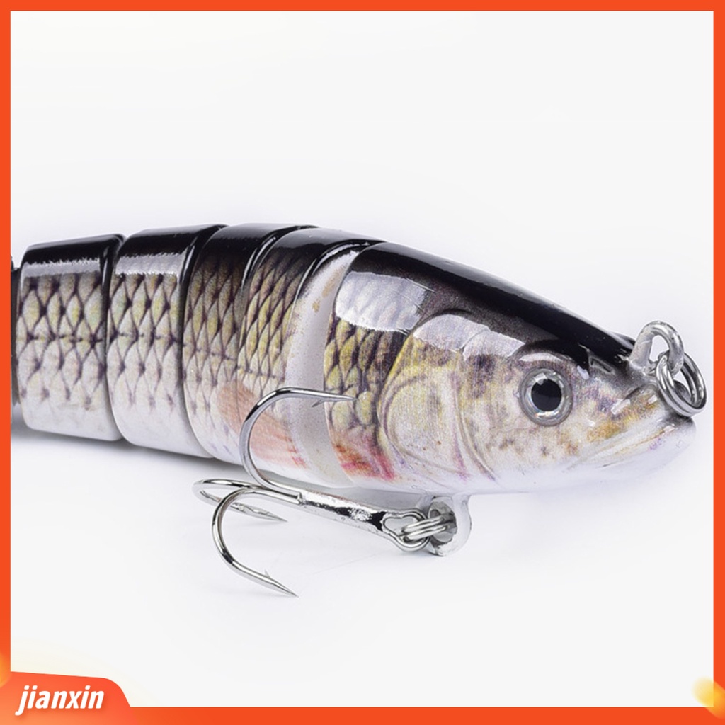 (In Stock) 13.5cm Ekor Bulat Plastik Buatan 8segmen Umpan Pancing Multi Jointed