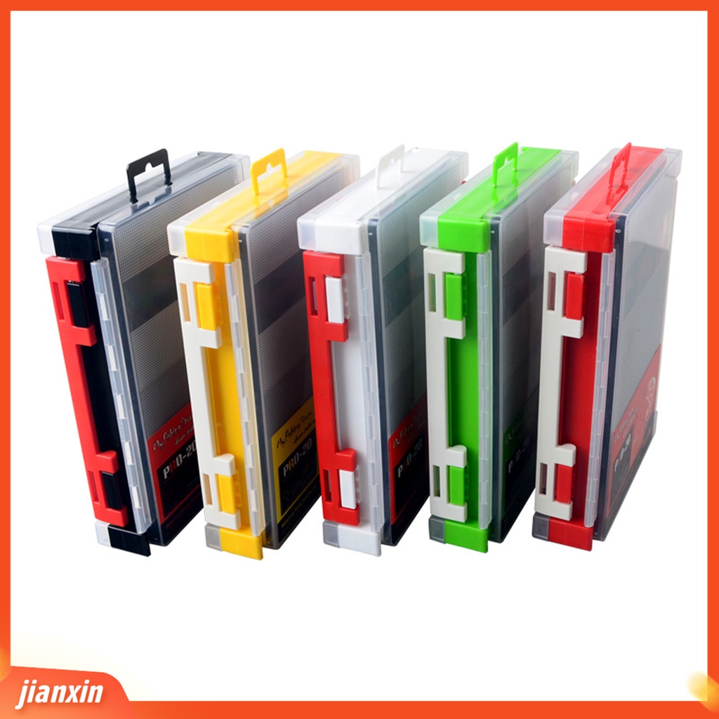 (In Stock) Double Layer Kotak Penyimpanan Plastik Multifungsi Wadah Umpan Pancing Portabel