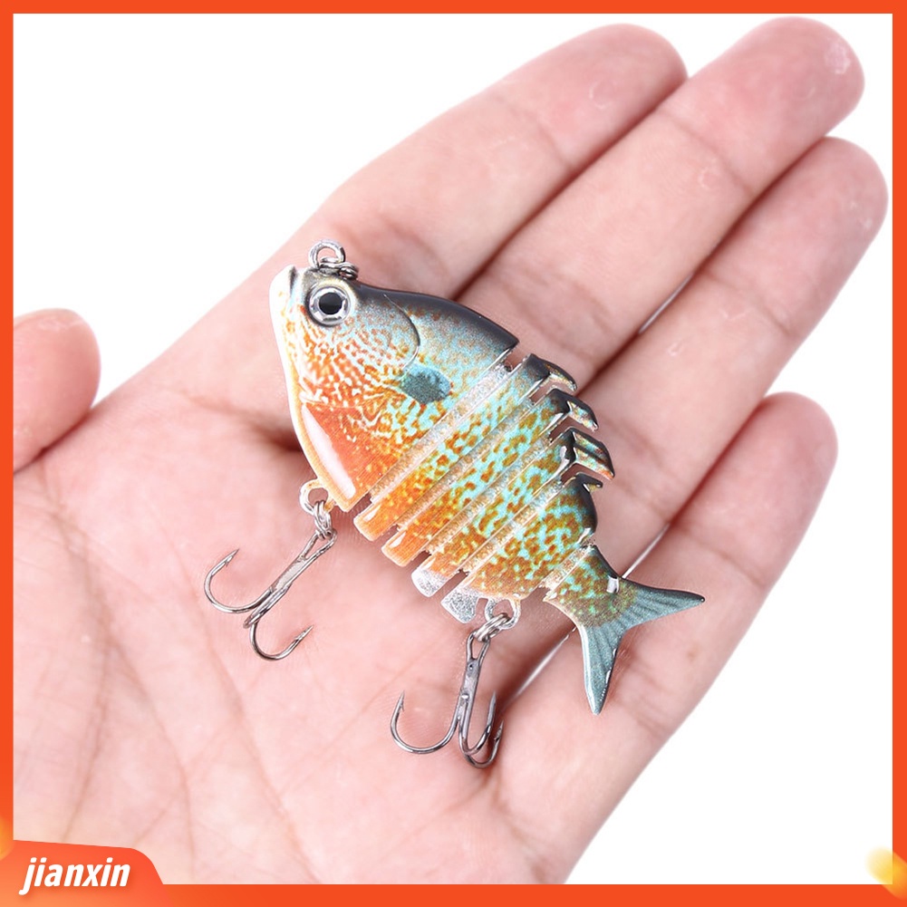 (In Stock) 6.35cm 8g 6bagian Buatan Memancing Umpan Wobbler Ikan Renang Alat Tackle