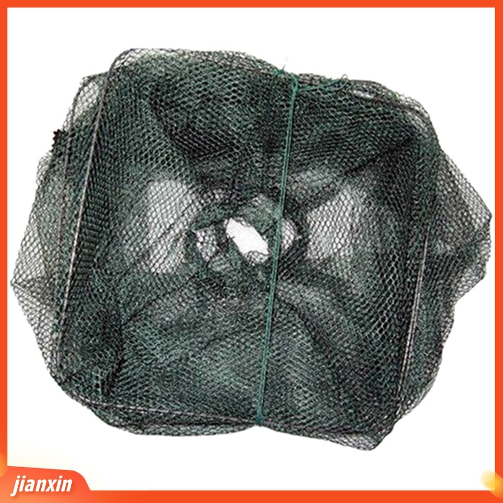 (In Stock) Perangkap Ikan Kandang Pancing Persegi Lipat Nilon Anti-Korosi Universal Untuk Angling