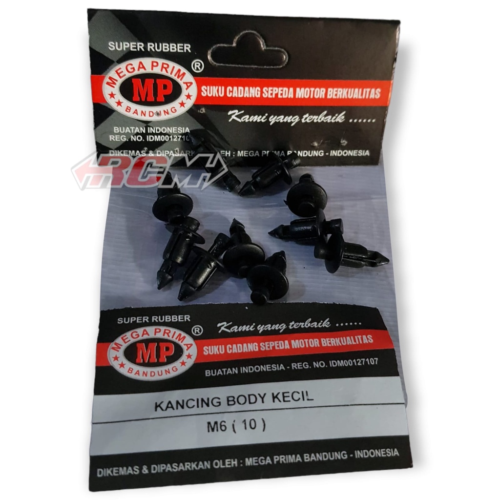 2 BIJI BAUT BAUD RIVET KANCING KLIP CLIP PLASTIK BODY BODI COVER BUMPER BEMPER TEDENG TEBENG UK UKURAN KECIL M6 M 6 UNIVERSAL ALL MOTOR MOBIL ORI ORIGINAL MEGA PRIMA ASLI