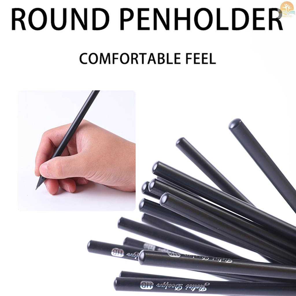 In Stock 12pcs HB Set Pensil Tulisan Graphite Core Drawing Sketching Notes Taking Untuk Pelajar Pemula Dan Artis