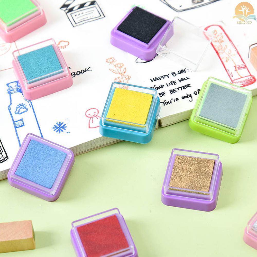 In Stock 16warna Rainbow Ink Pad Finger Paint Cute Ink Pad Untuk Stempel Karet Segel DIY Scrapbooking Kertas Jurnal Dekorasi Pembuatan Kartu Hadiah