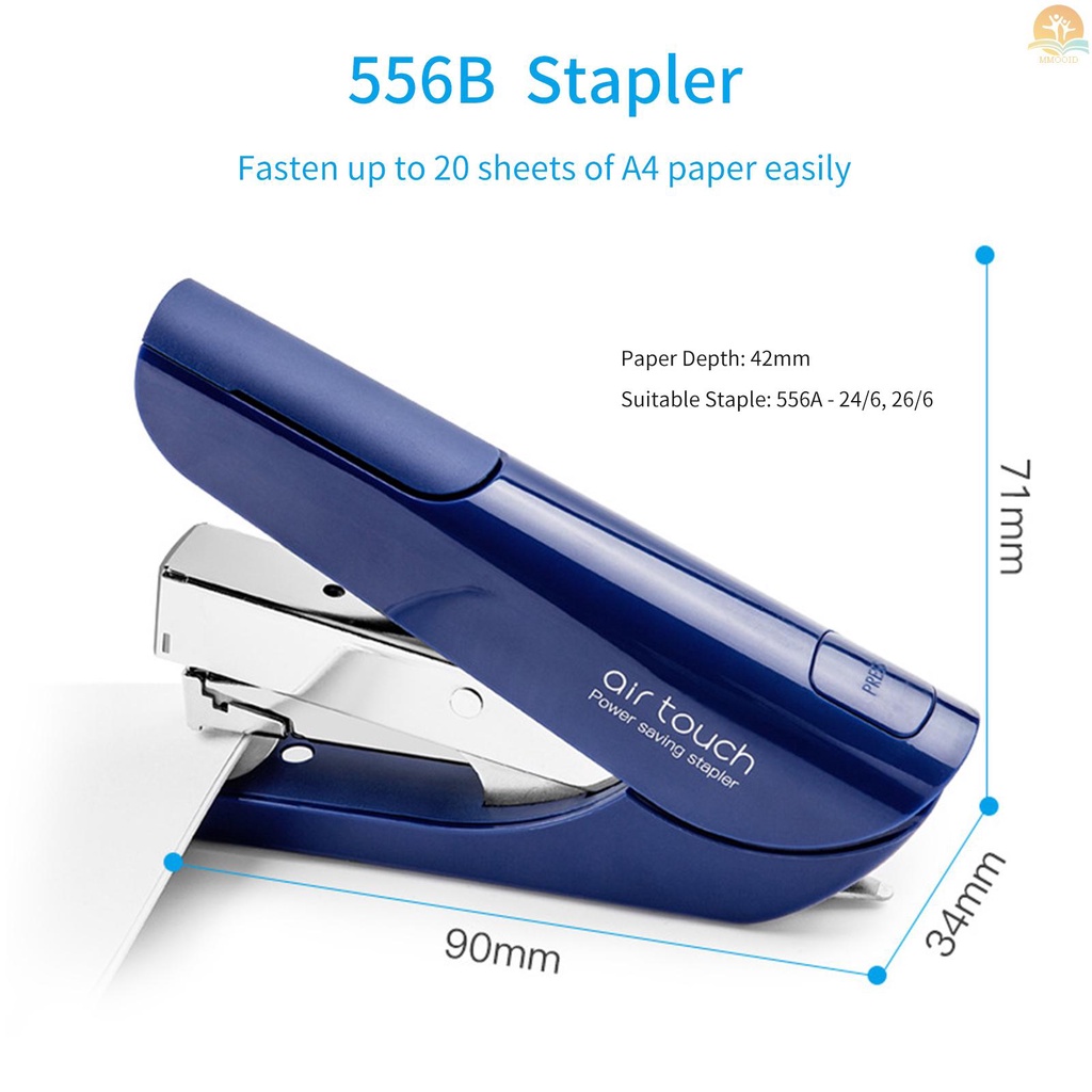 In Stock KW-triO Desktop Stapler Kapasitas 20Sheet Untuk Pengikat Kertas Mengurangi Usaha Cocok Untuk Staples 24 /626 /6 Untuk Perlengkapan Rumah Kantor Sekolah Toko