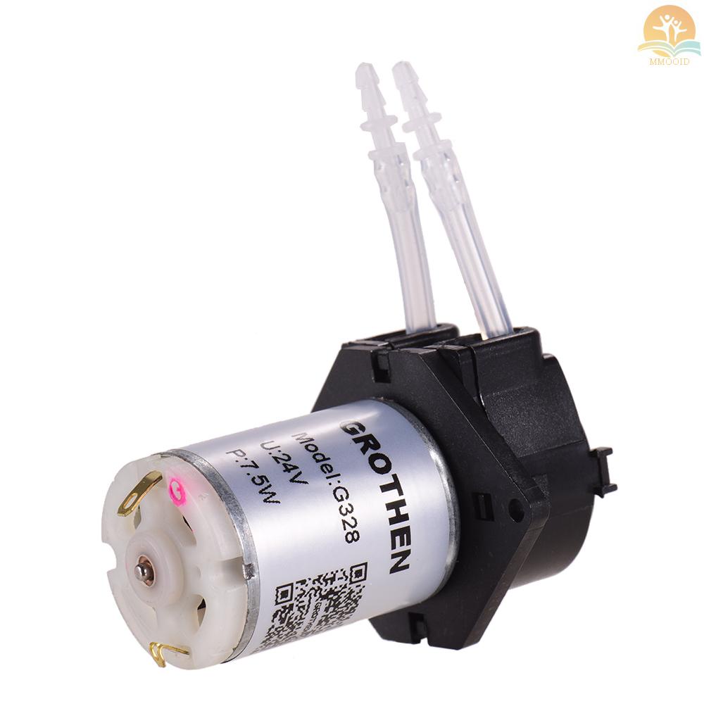 In Stock GROTHEN DC 24V Dosing Pump Pompa Peristaltik Pompa Cairan Air Mini Kepala Tabung Peristaltik Fungsi Self-Priming Untuk Akuarium Lab Kimia Analisa Dosing Additive, Pa Pipih