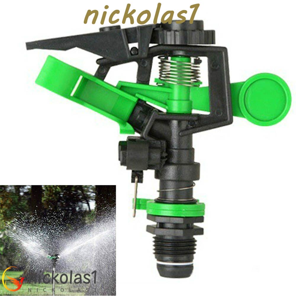 NICKOLAS1 Sprinkler Spray New Arrival Rotasi Irigasi Sprayer Terkendali Sistem Drip Plastik Alat Irigasi Logam Berputar 360derajat