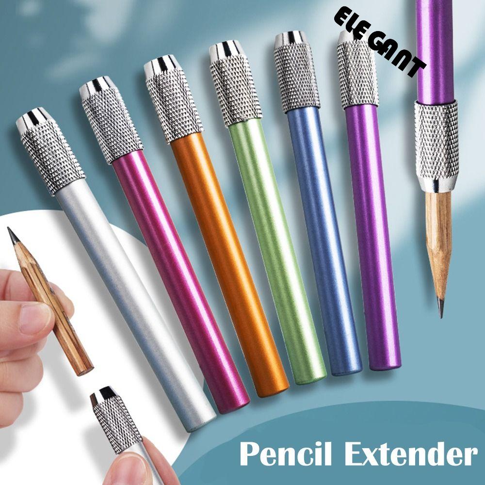 【 ELEGANT 】 Pensil Extender Kantor Sekolah Gambar Perlengkapan Seni Sketsa Lukisan Pensil Extension Tool