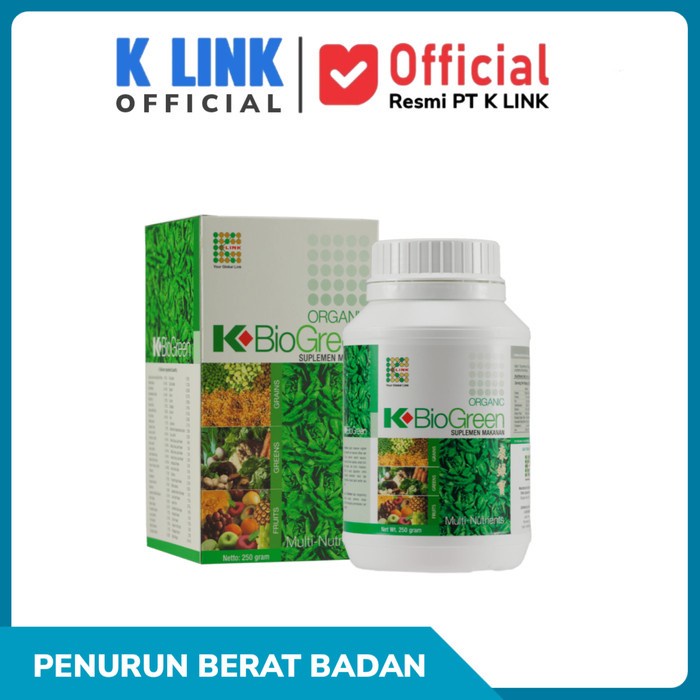 Biogreen Klink Original Organic Biogren K Link Suplemen Diet Alami - 250gr