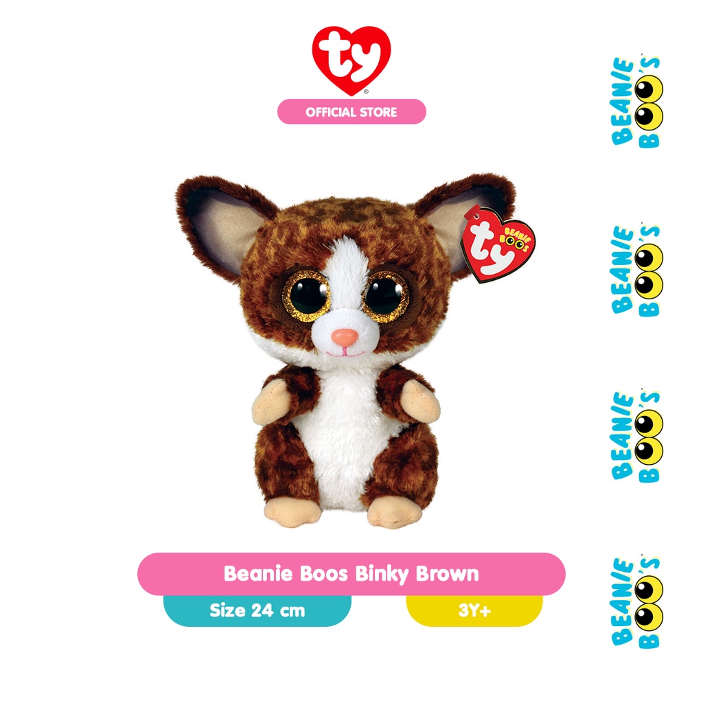 TY Beanie Boos Binky Brown (Medium) - Boneka Kelinci